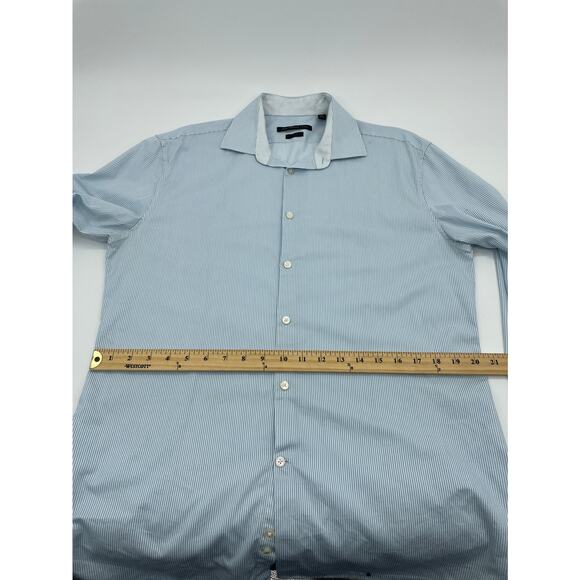 JOHN VARVATOS Mens Career Shirt Size M Slim Fit Long Sleeve Button Up Collared - Picture 6 of 9